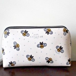 NEW Coach Cosmetic Case with Bee Print